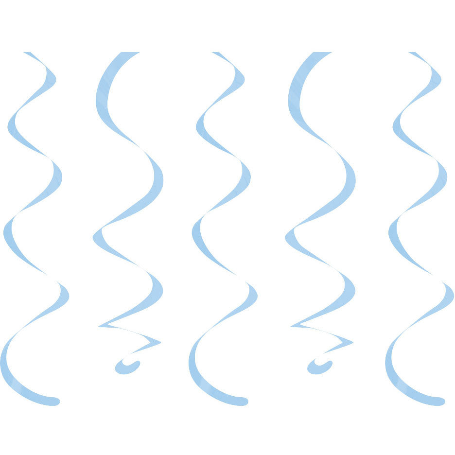 Pastel Blue 18" Hanging Swirls (10ct)