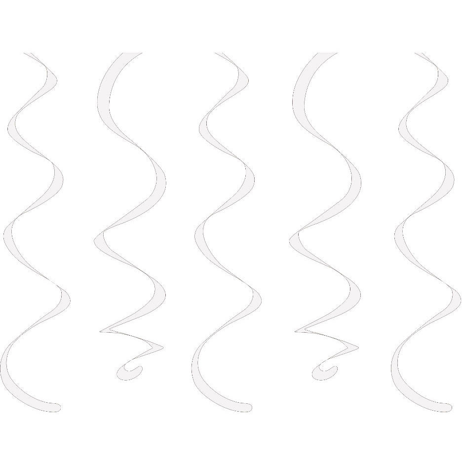 White 18" Hanging Swirls (10ct)