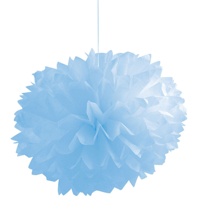 Pastel Blue Fluffy Tissue Balls (3ct)