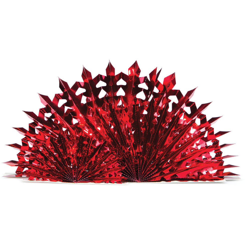 Glitz Red Fan Centerpiece