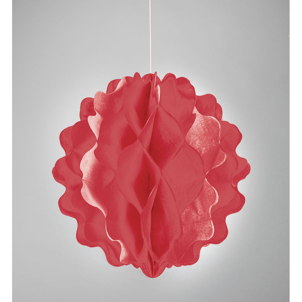 8'' Red Honeycomb Tissue Ball
