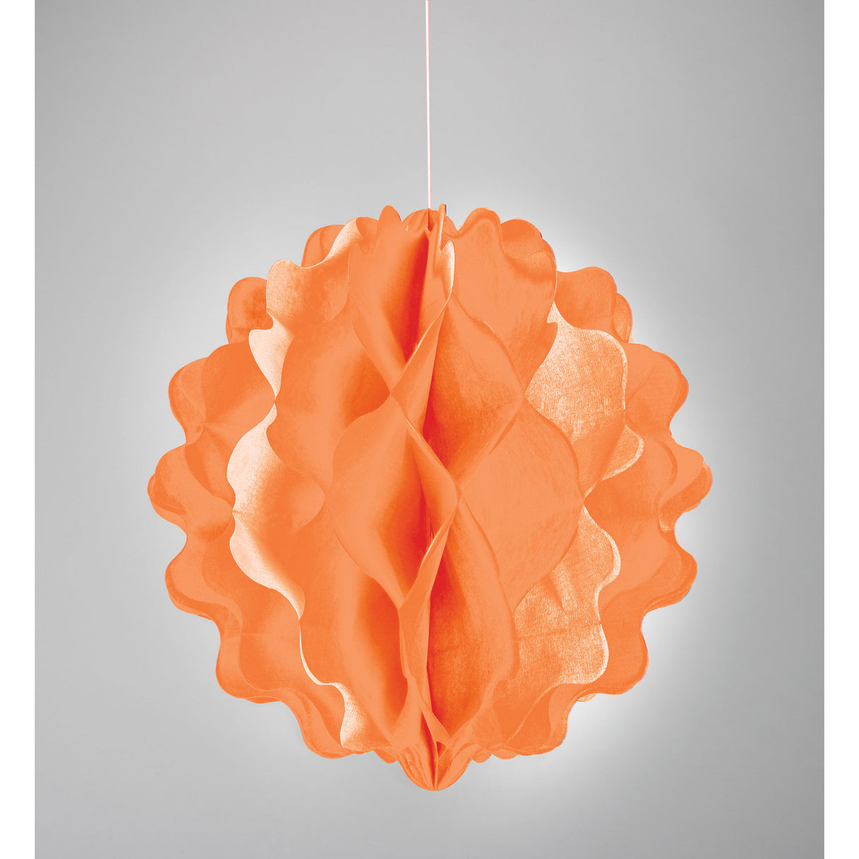 8'' Orange Honeycomb Tissue Ball