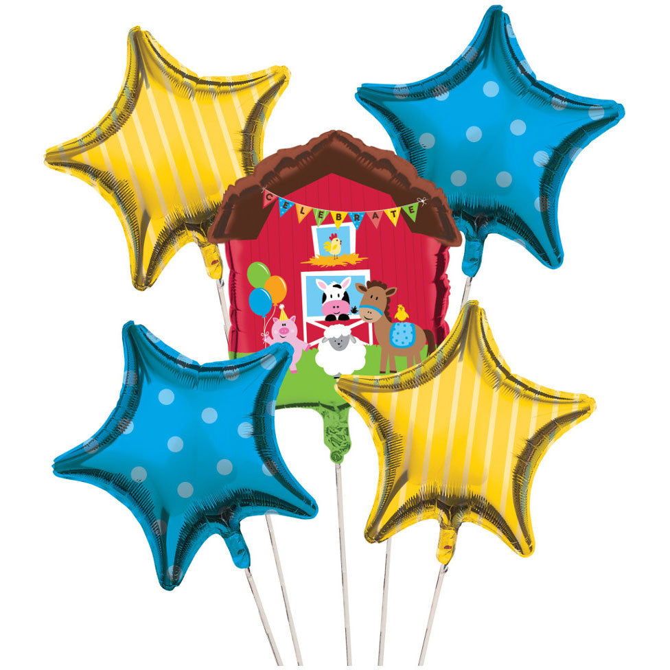 Farmhouse Fun Bouquet of Balloons (5pc)