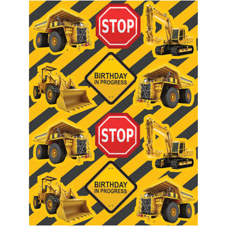 Construction Birthday Zone Sticker Sheets (4ct)