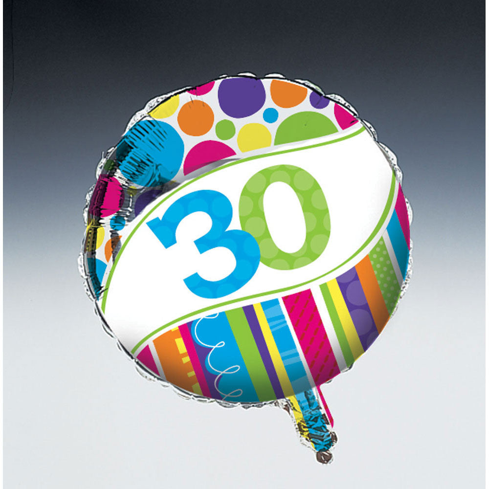 Bright and Bold Metallic Balloon, 30th