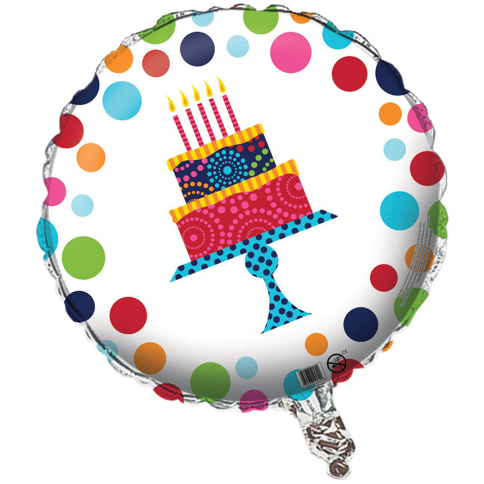 Birthday Cake Stand 18" Foil Balloon