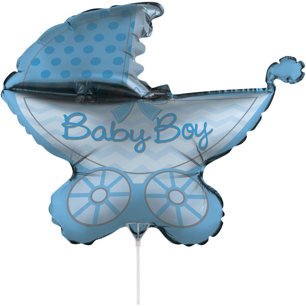 It's a Boy Stroller 30" Air Filled Foil Balloon with Stick