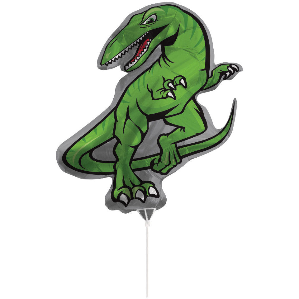 Dinosaur 30" Air Filled Foil Balloon with Stick
