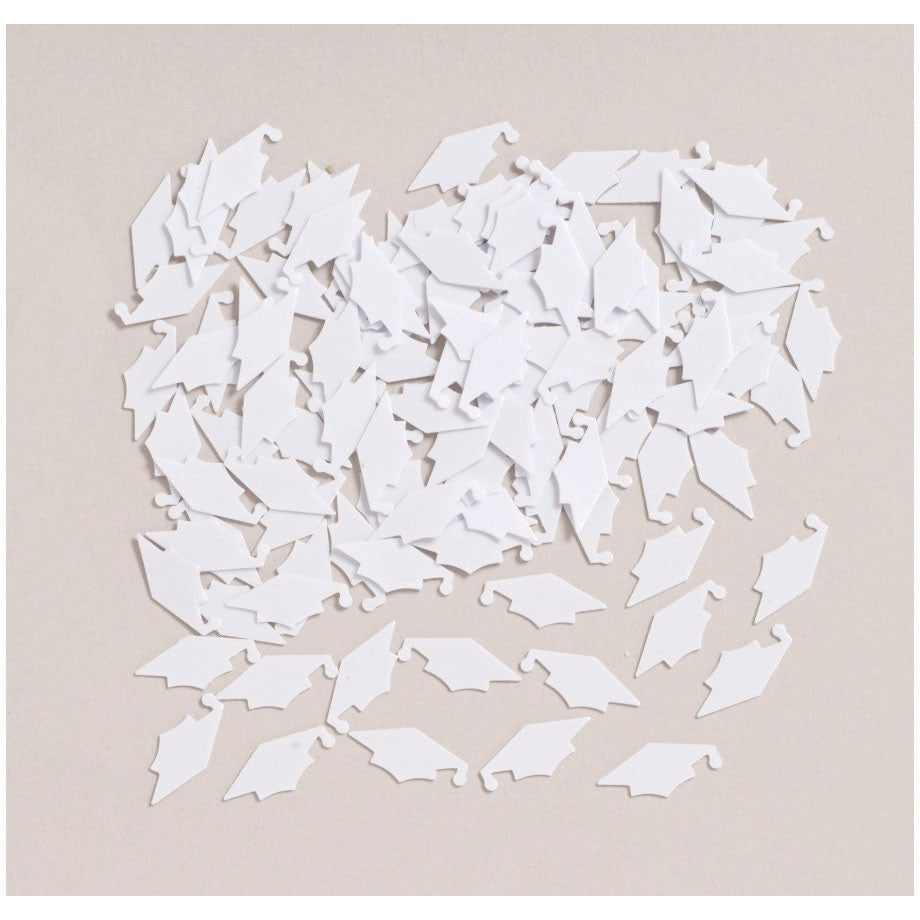 White Graduation Cap Confetti