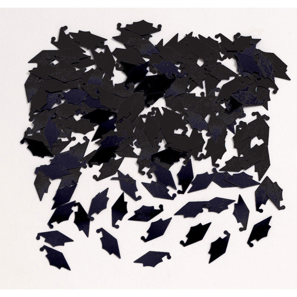 Black  Graduation Cap Confetti