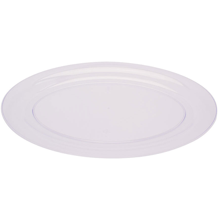 Clear Tray, Plastic Large Oval 11" X 16
