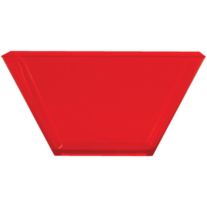 Translucent Red 3.5" Plastic Square Bowl