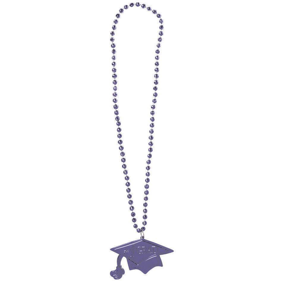 Beads w/ Medallion, Purple