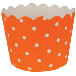 Orange Baking Cups w/Polka Dots