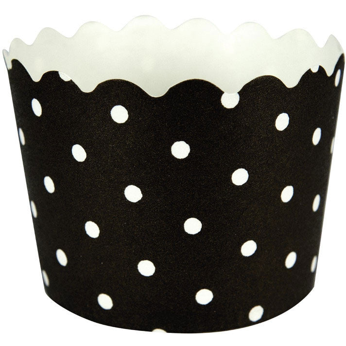 Baking Cups w/ Polka Dots, Black