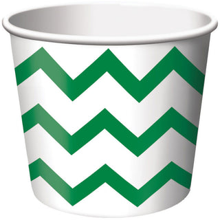 Treat Cups, Chevron Stripe, Green