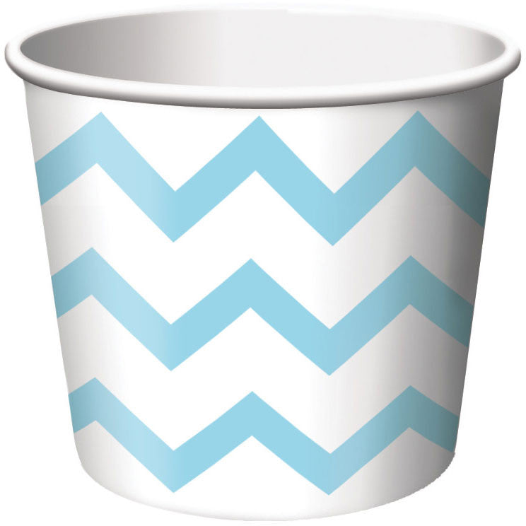 Treat Cups, Chevron Stripe, Pastel Blue
