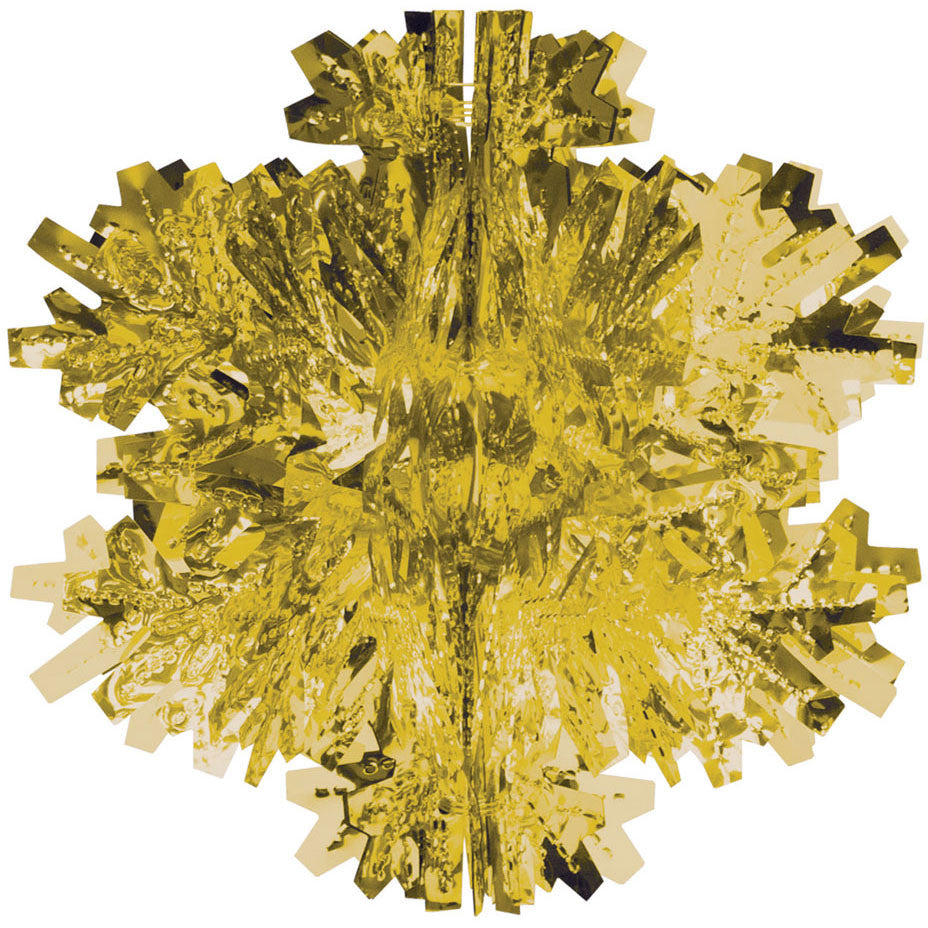 8" Glitz Gold Hanging Snowflake