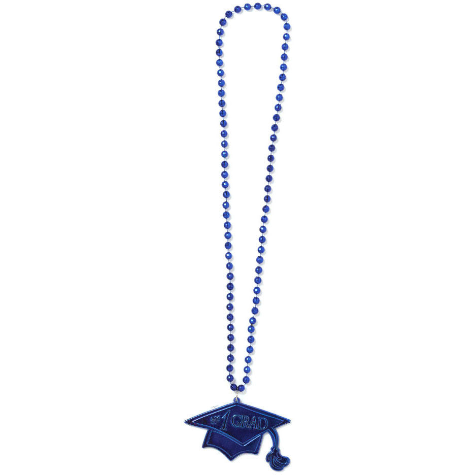 Beads w/ Medallion, True Blue