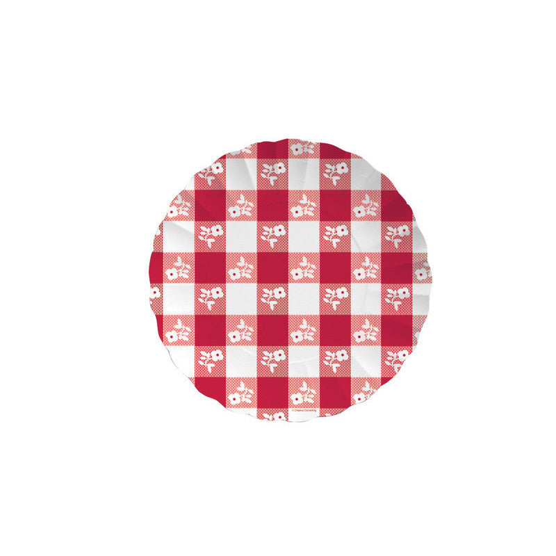 Tray, Paper 11", Red Gingham