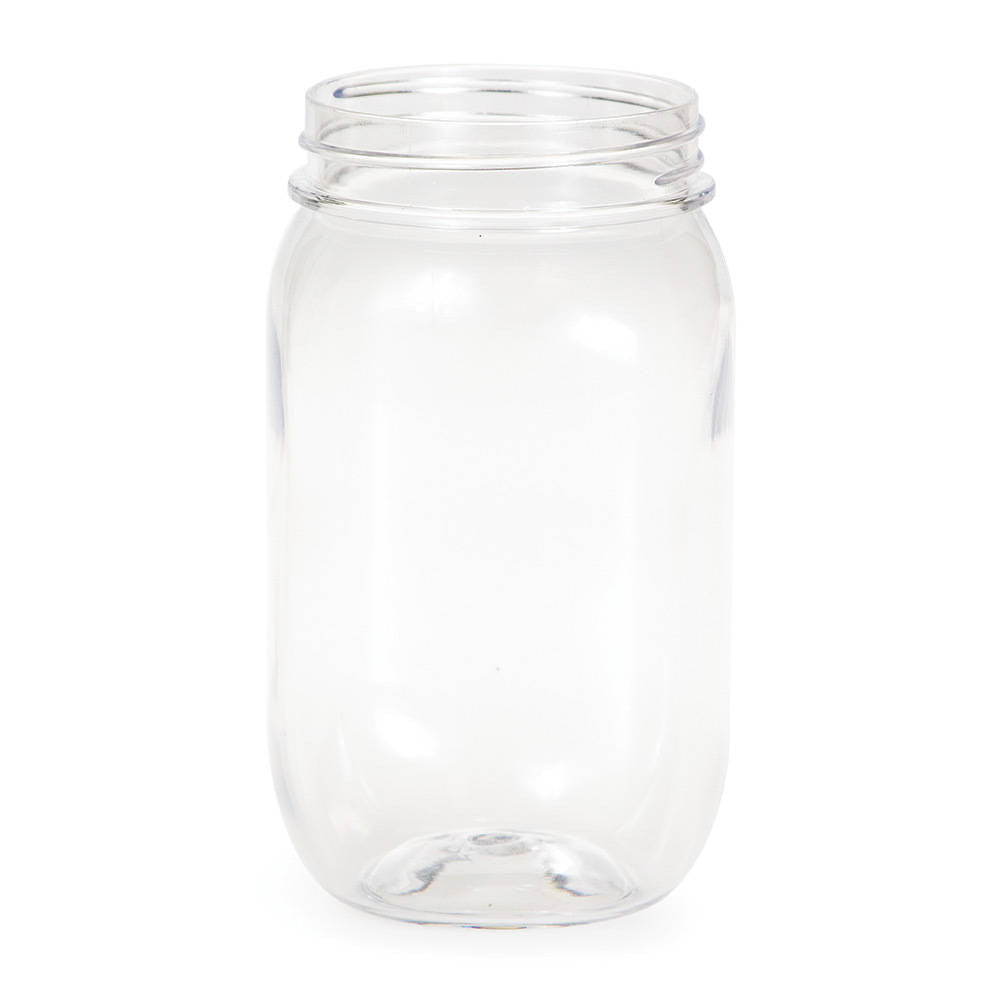 Clear Plastic Mason Jar