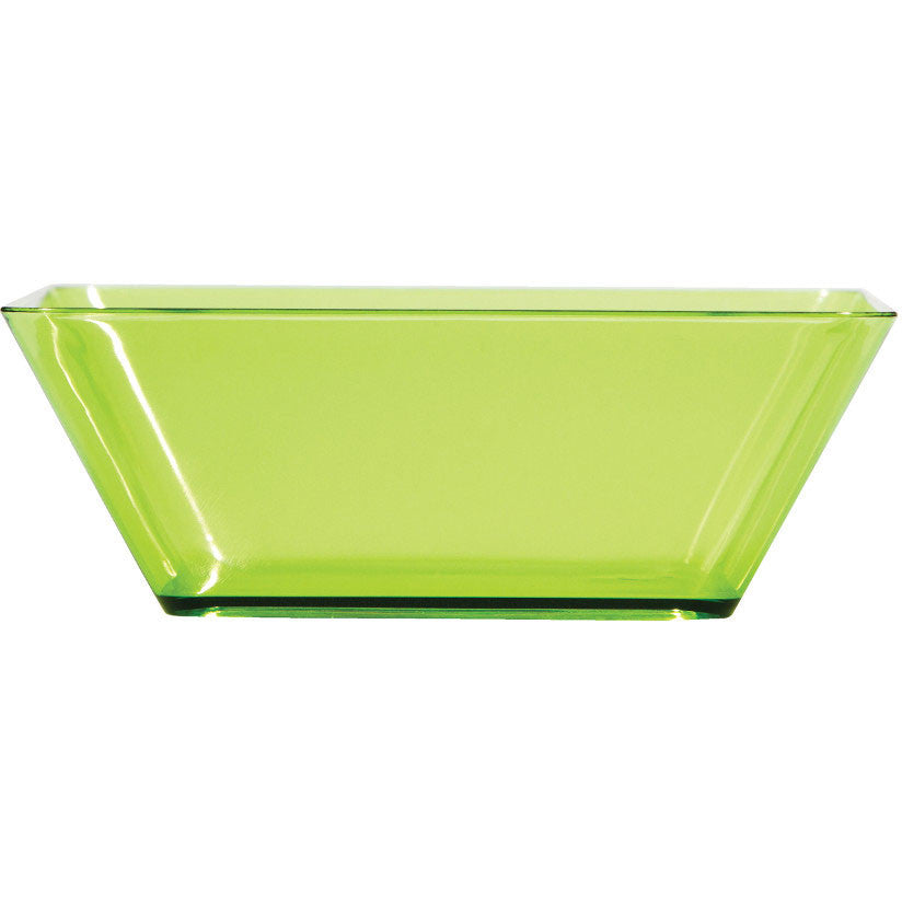 Translucent Green 5" Plastic Square Serving Bowls (4ct)