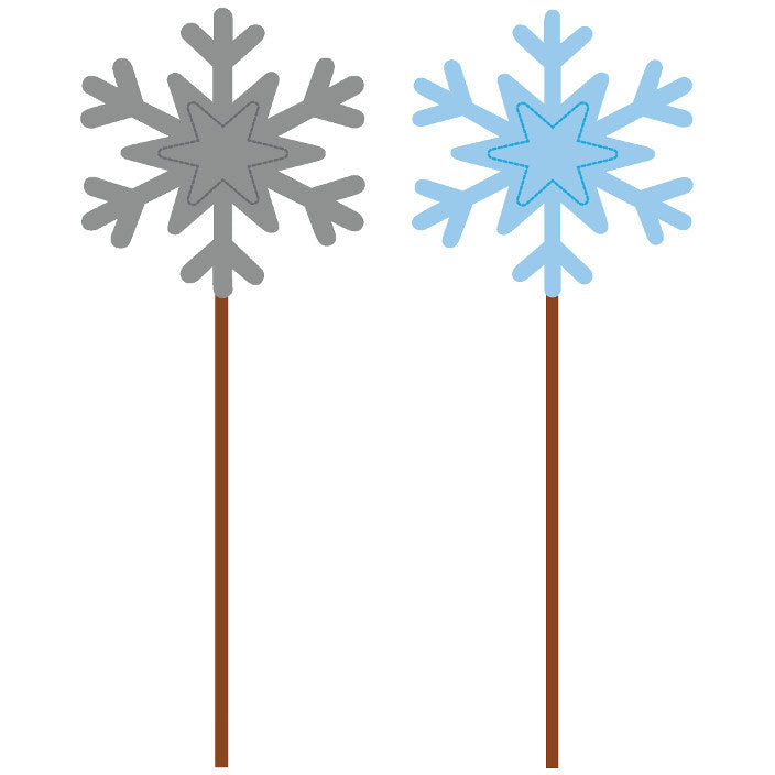 Snowflakes Foil Picks