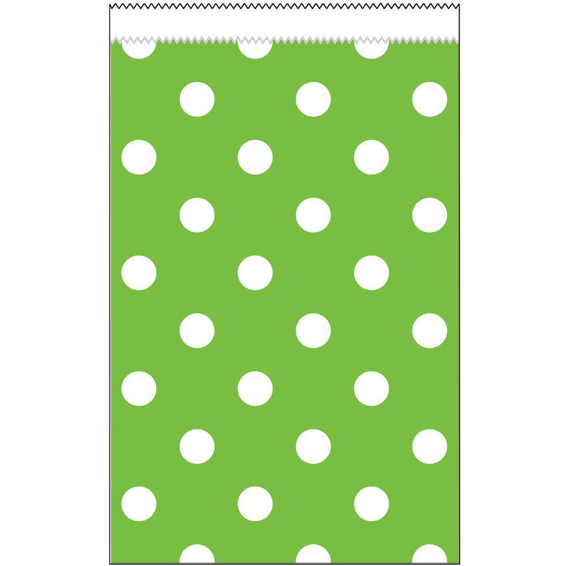 Fresh Lime Dots Small Paper Treat Bags