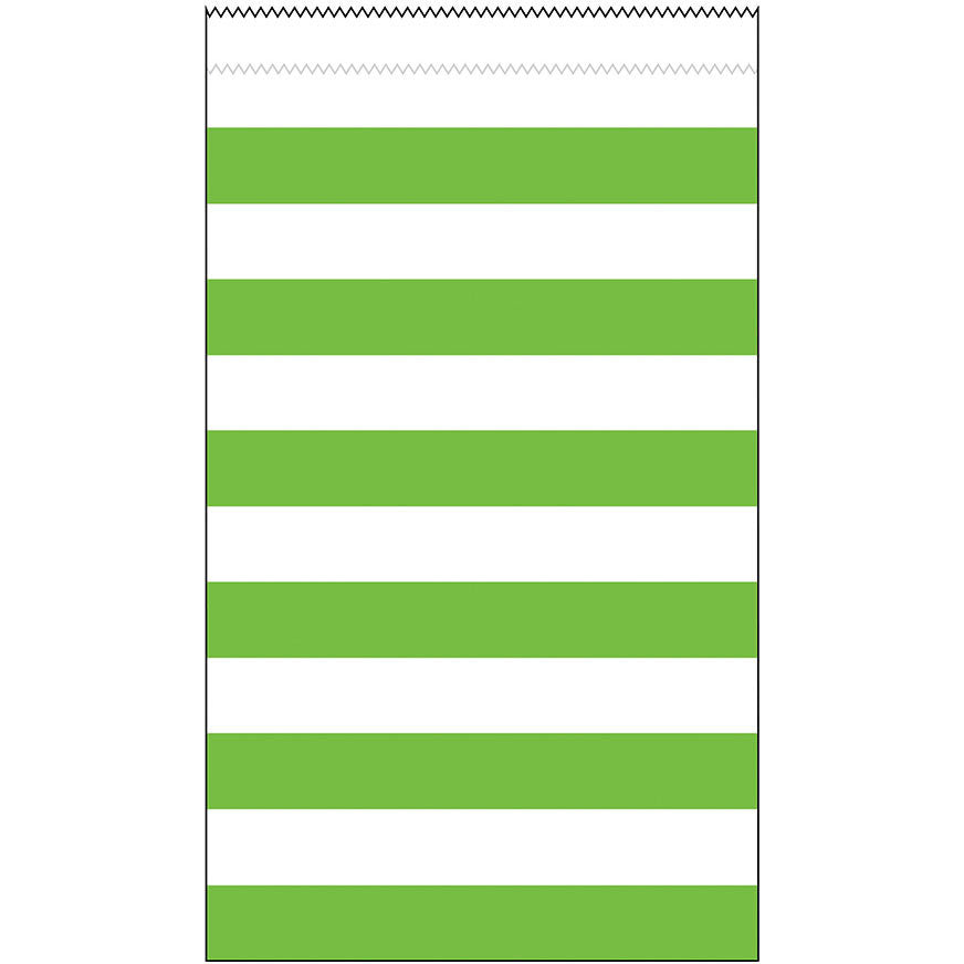 Fresh Lime Stripes Medium Paper Treat Bags