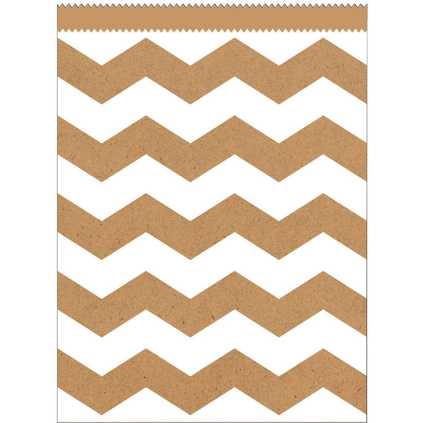 Kraft Chevron Large Paper Treat Bags