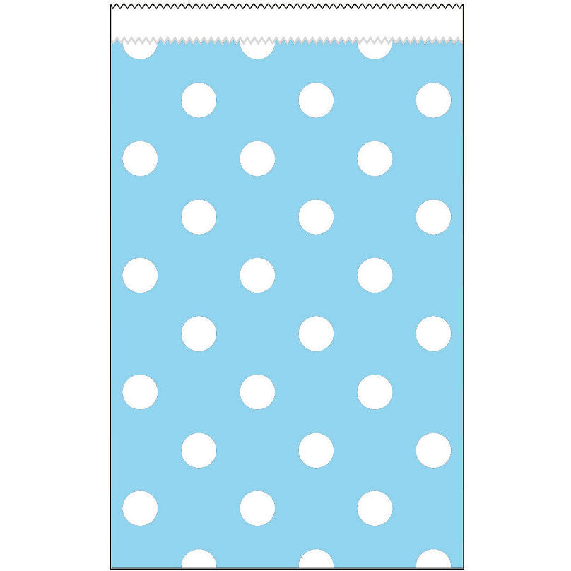 Pastel Blue Dots Small Paper Treat Bags