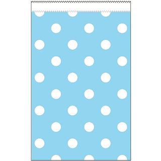 Pastel Blue Dots Small Paper Treat Bags
