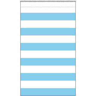 Pastel Blue Stripes Medium Paper Treat Bags