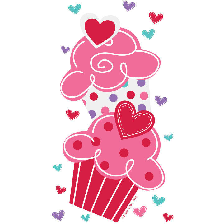 Valentines Cupcake Cello Bags (20ct)
