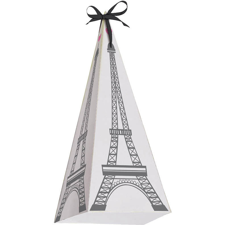 Party in Paris Favor Boxes, Cone Shaped w/ Handle