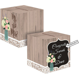 Rustic Wedding Card Box, 12