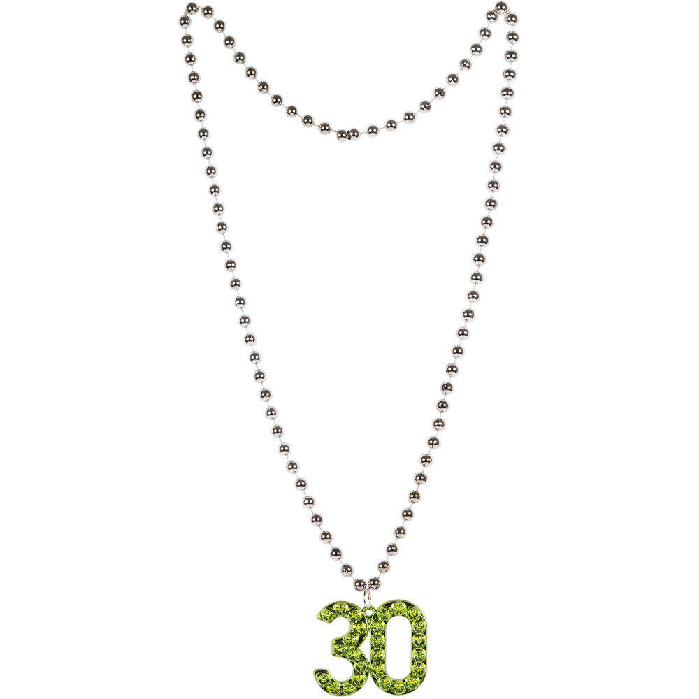 Age 30 Plastic Medallion Necklace