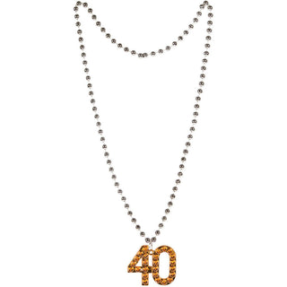 Age 40 Plastic Medallion Necklace