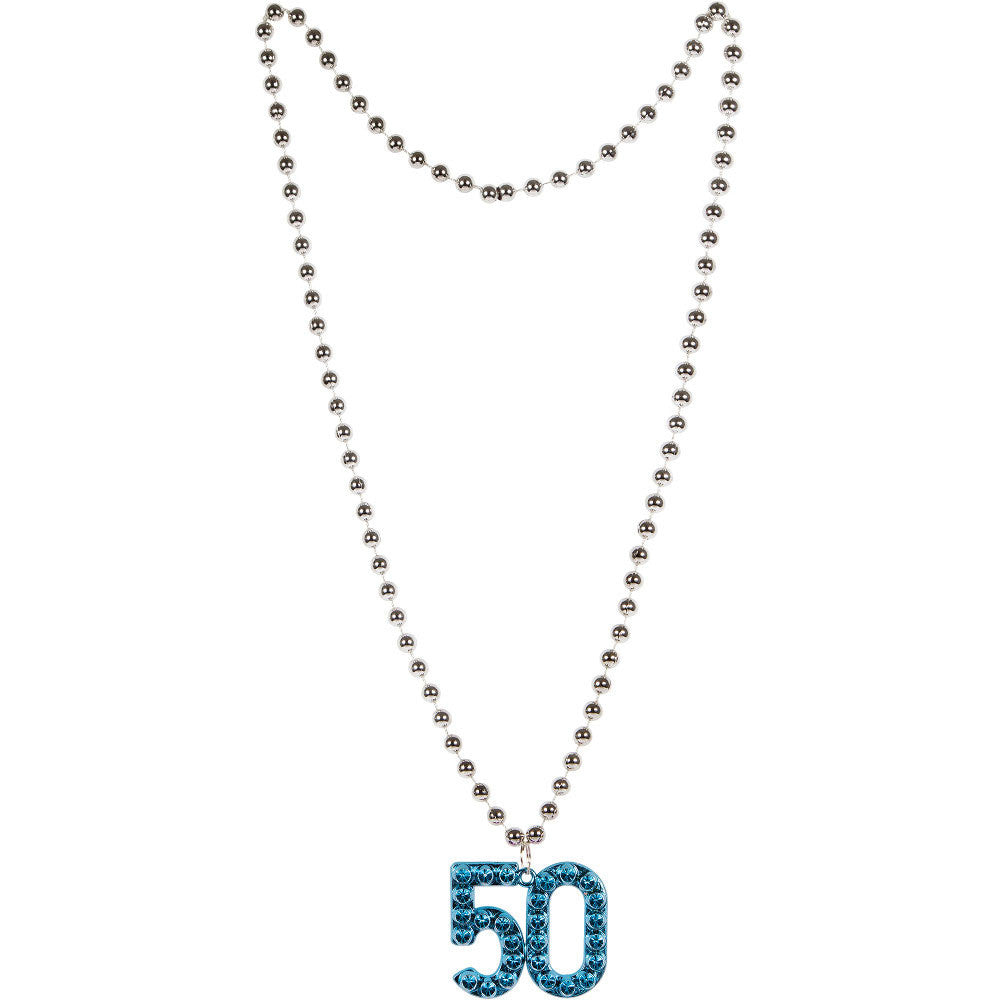 Age 50 Plastic Medallion Necklace
