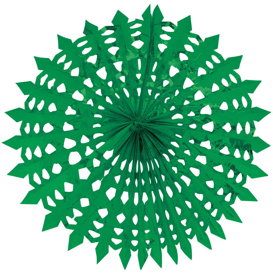 16" Glitz Green Foil Hanging Fan