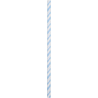 Pastel Blue Striped Paper Straws (24ct)