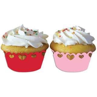 Cupcake Wrappers, w/ Picks, Valentine (12ct)