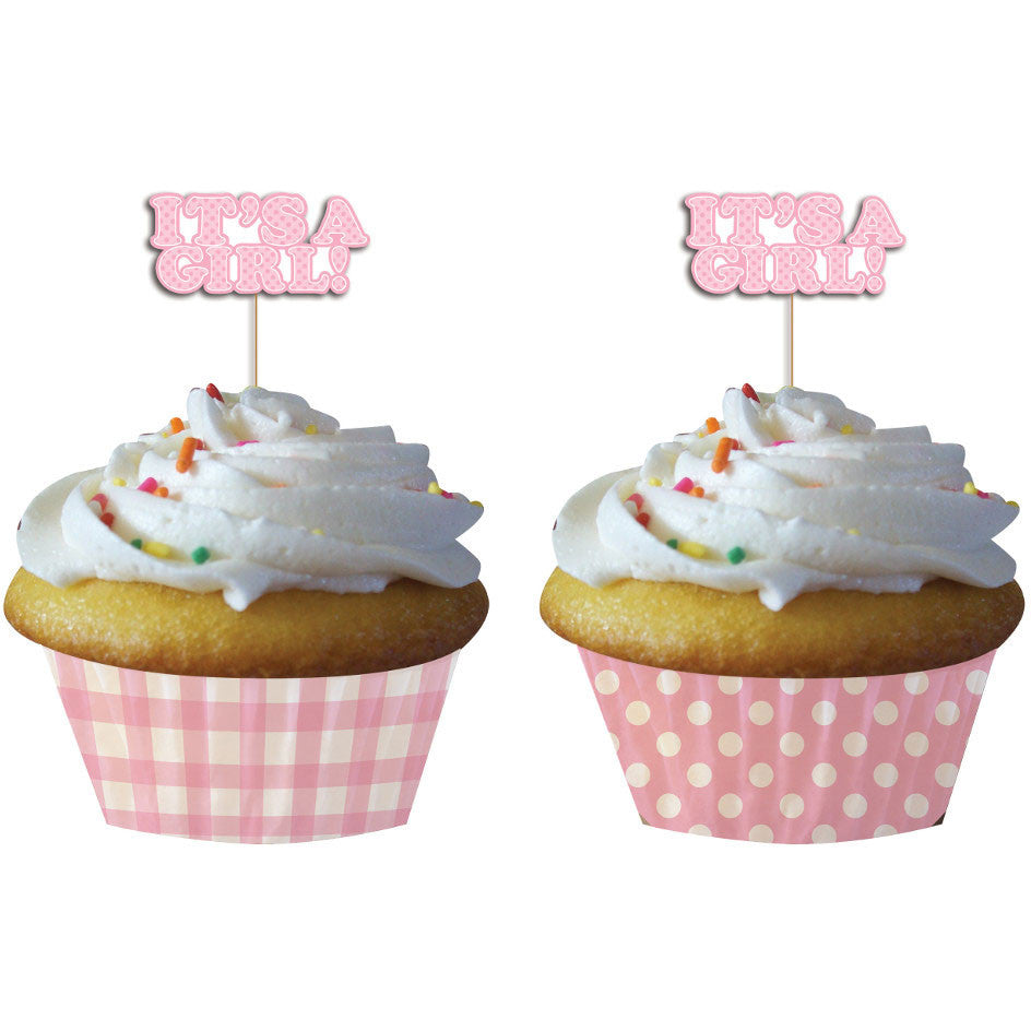 Gingham Girl Baking Cups and Picks (12ct)