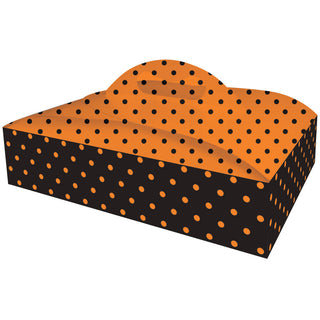 Black and Orange Polka Dot Cake Box