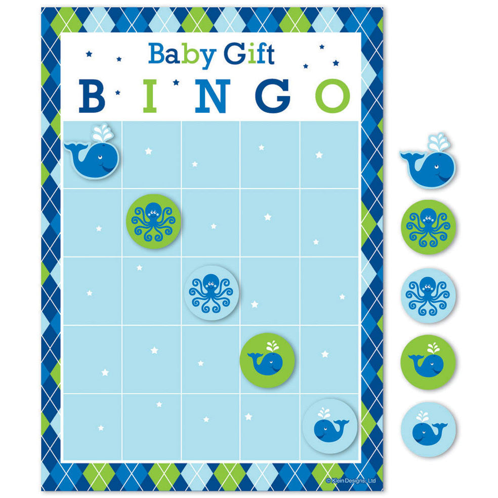 Ocean Preppy Boy Bingo Game