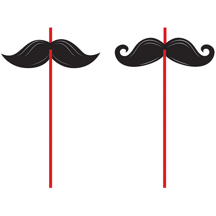 Mustache Madness Straws with Cutouts