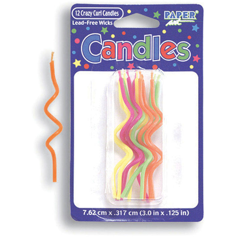 Crazy Curl Brights Stick Candles (12ct)