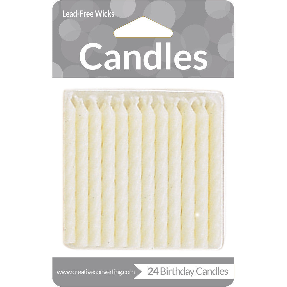 White Stick Candles (24ct)