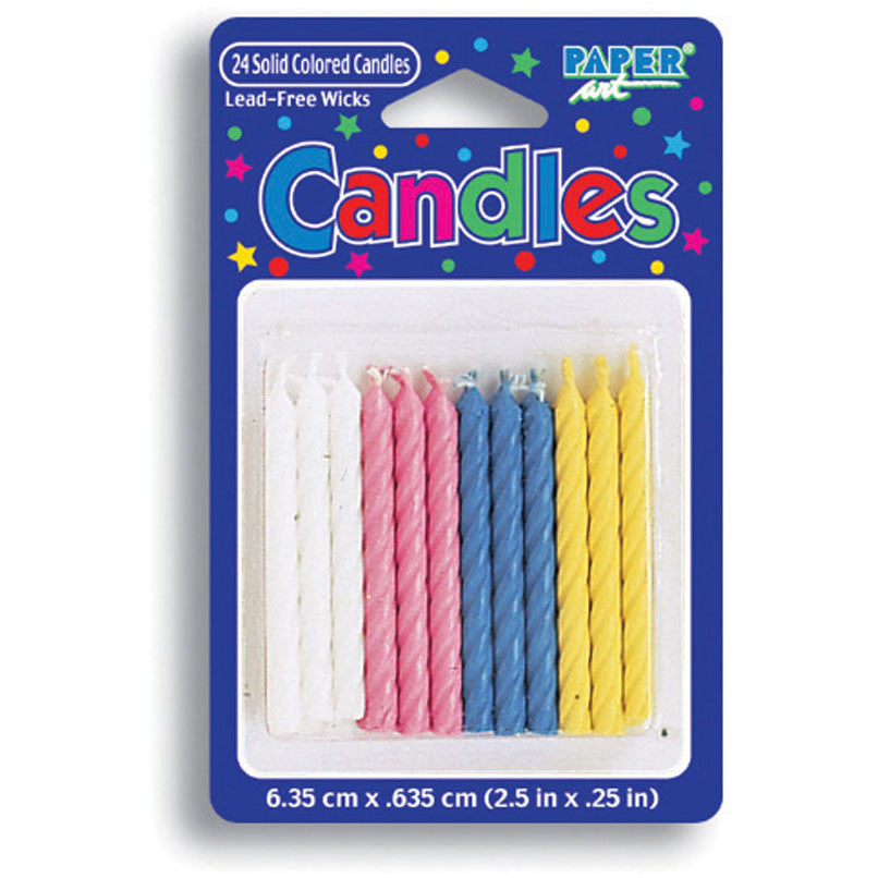 Pastel Stick Candles (24ct)