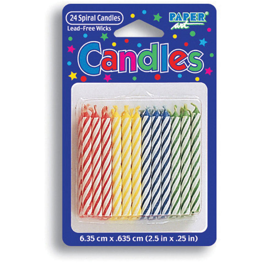 Primary Color Stick Candles (24ct)